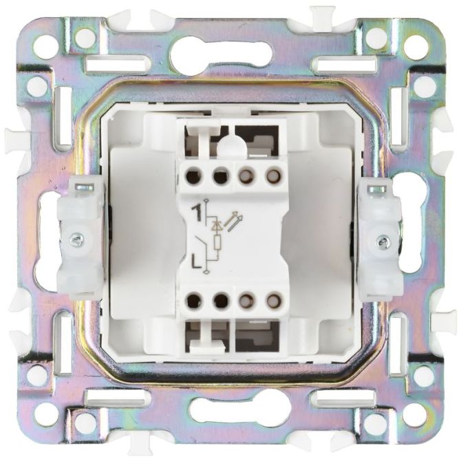 Выключатель 1-кл. SKANDY 10А SK-V07S с индикацией серебр. IEK SK-V10-1-10-K23
