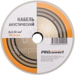 Кабель Stereo 2х2.5 Red/Black бухта (м) PROCONNECT 01-6108-6