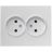 Розетка 2-м СП VESNA без заземл. ПБТ бел. LEZARD 742-0200-128B
