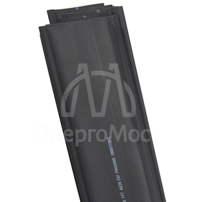 Трубка термоусадочная ТУТ нг 20/10 черн. 1м (уп.50шт) PROxima EKF tut-20-b-1m