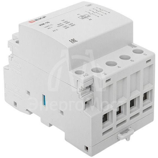 Контактор модульный КМ 16А 4NО (3 мод.) EKF km-3-16-40