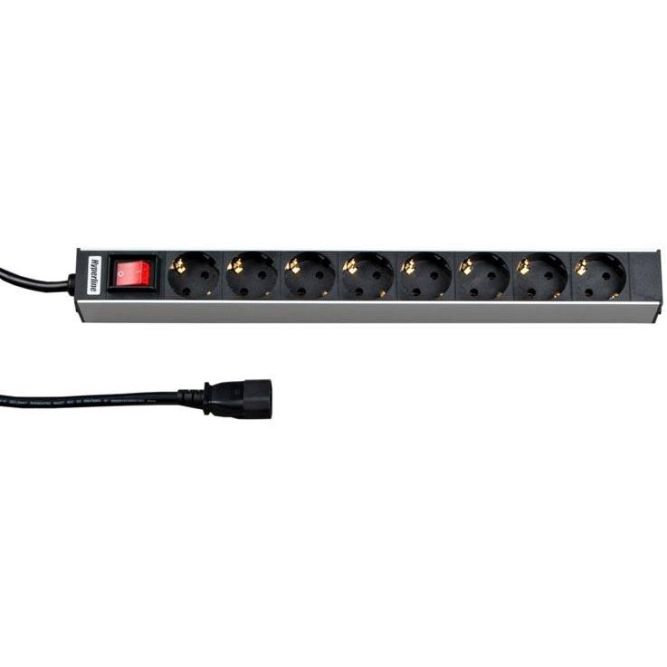 Блок розеток 10А SHT19-8SH-S-2.5IEC 19дюйм с выкл. кабель 2.5м Hyperline 26417