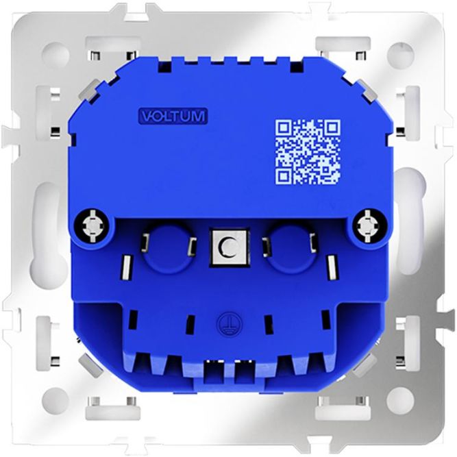Розетка 1-м СП S70 16А с USB A+С с заземл. защ. шторки механизм бел. матов. Voltum VLS040502