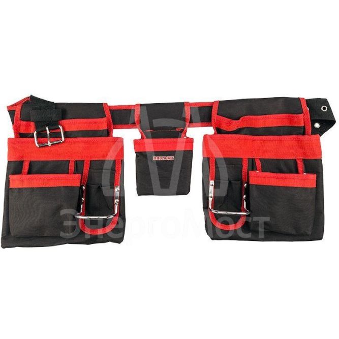 Сумка-пояс монтажника двойная RE-15 Rexant 12-5611