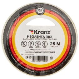 Изолента ПВХ 0.13х15мм 25м бел. (уп.5шт) Kranz KR-09-2101