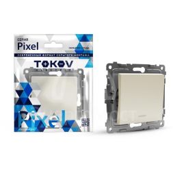 Выключатель 1-кл. СП Pixel 10А IP20 с индикатором механизм беж. TOKOV ELECTRIC TKE-PX-V1I-C02