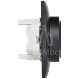 Розетка 2-м SKANDY 16А с заземл. без защ. шторок в сборе SK-R08Bl черн. IEK SK-R21-16-K02-F