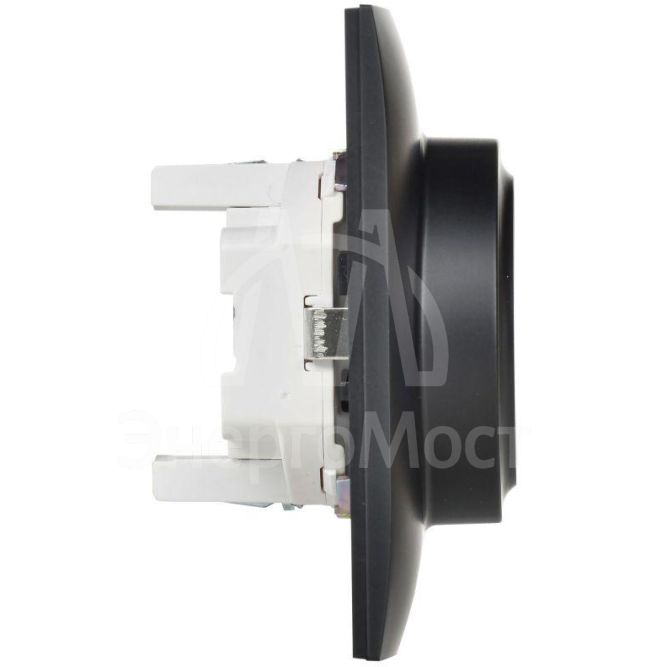 Розетка 2-м SKANDY 16А с заземл. без защ. шторок в сборе SK-R08Bl черн. IEK SK-R21-16-K02-F