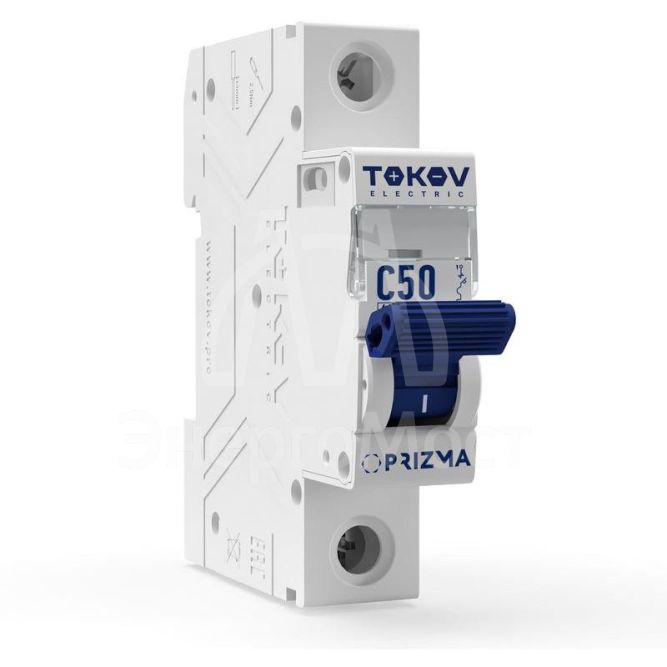 Выключатель автоматический модульный 1П 50А 4.5кА х-ка C TOKOV Electric TKE-PZ45-MCBI-1-50-C