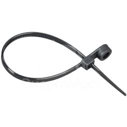 Хомут 3.6х150мм P6.6 с винтовым креплением черн. (уп.100шт) IEK UHH12-D036-150-100-K02