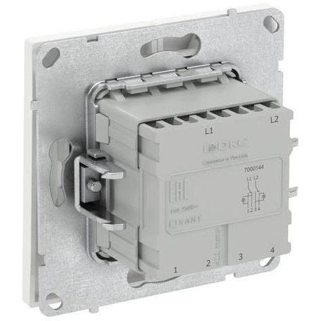 Переключатель 2-кл. KANT с подсветкой бел. магнолия DKC 7000144