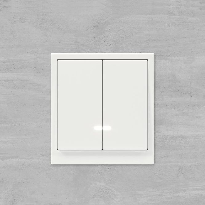 Переключатель 2-кл. KANT с подсветкой бел. магнолия DKC 7000144