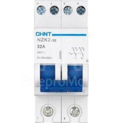 Переключатель модульный 2п 32А 2 полож. NZK2-32 CHINT 643003