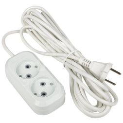 Удлинитель 2х3м без заземл. 10А IP20 Эксперт 2.2кВт ПВС 2х0.75 PROxima EKF UBA10-275-2-03