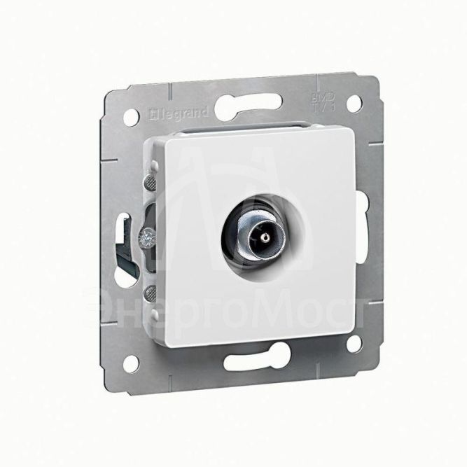 Розетка TV СП Cariva &amp;quot;звезда&amp;quot; 1.5дБ 2400МГц бел. Leg 773678