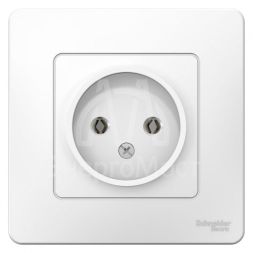 Розетка 1-м СП BLANCA 16А 250В без шторок без заземл. бел. SchE BLNRS000011