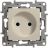 Механизм розетки 1-м СП Etika 2К 16А без заземл. винт. зажимы сл. кость Leg 672320