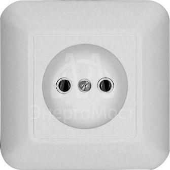 Розетка 1-м СП Прима 10А IP20 без заземл. бел. (опт. упак) SchE RS10-184-B