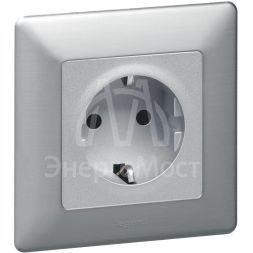 Механизм розетки 1-м СП Valena In&#039;matic 16А IP20 250В 2К защ. шторки безвинт. зажимы Leg 753016