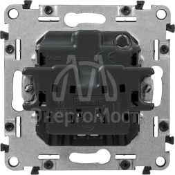 Механизм розетки 1-м СП Valena In&#039;matic 16А IP20 250В 2К защ. шторки безвинт. зажимы Leg 753016