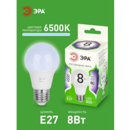 Лампа светодиодная GREEN LINE A60-8W-865-E27 GL 8Вт груша 6500К свет холод. E27 Эра Б0067142