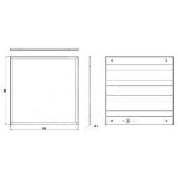 Светильник светодиодный SPO-6-24-6K-P 24Вт 6500К IP40 3000лм 125лм/Вт 595х595х19 призма Эра Б0061285