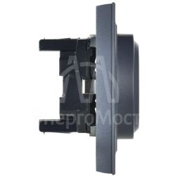 Розетка 2-м СП BRITE РС12-3-БрМ 16А в сборе с заземл. без защ. шторок маренго IEK BR-R21-16-K35-F