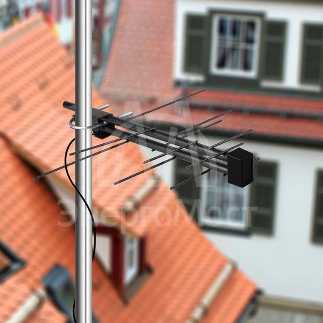 Антенна ТВ наружная &amp;quot;АКТИВНАЯ&amp;quot; для аналогового и цифрового ТВ - DVB-T2 (модель RX-422) (пакет) Rexant 34-0422