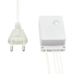 Гирлянда светодиодная занавес 1.5х1.5м 64 LED теплый бел. прозр. ПВХ IP20 свечение с динамикой 220В не соединяется с контроллером Neon-Night 235-406