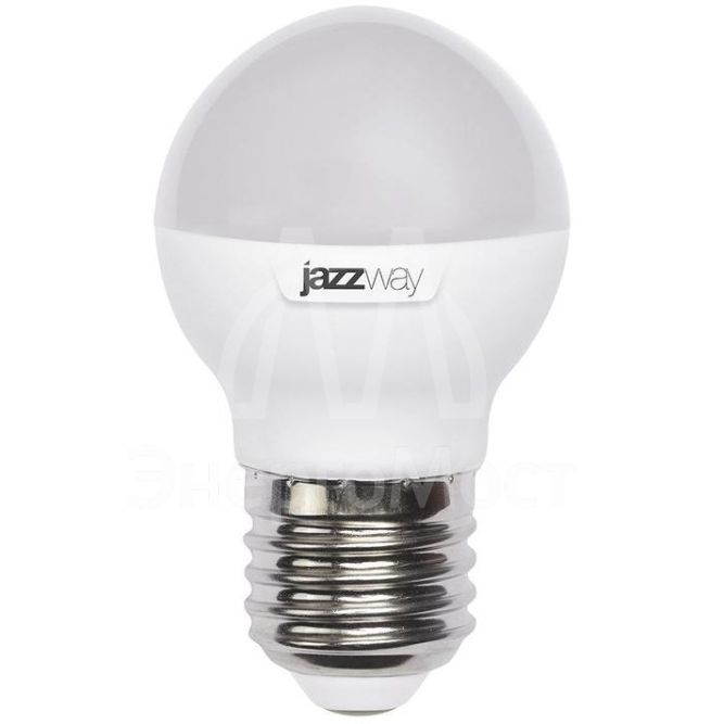 Лампа светодиодная PLED-SP G45 9Вт шар 5000К холод. бел. E27 820лм 230В JazzWay 2859662A