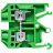 Колодка клеммная JXB-4/35 (35а) зел. EKF plc-jxb-4/35gn