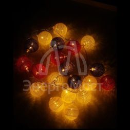 Гирлянда &amp;quot;Шарики&amp;quot; 2.85м ILD-20WW-CSH 20 тепл. бел. светодиодов для помещений SHLights 4690601047304