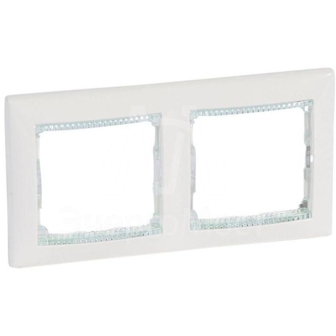 Рамка 2-м Valena горизонт. бел./кристалл Leg 774462