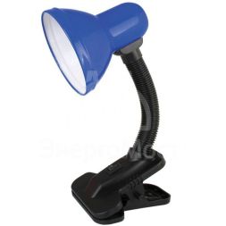 Светильник UF-320P С06 настол. прищепка 230В 60Вт E27 ЛОН син. Ultraflash 12372