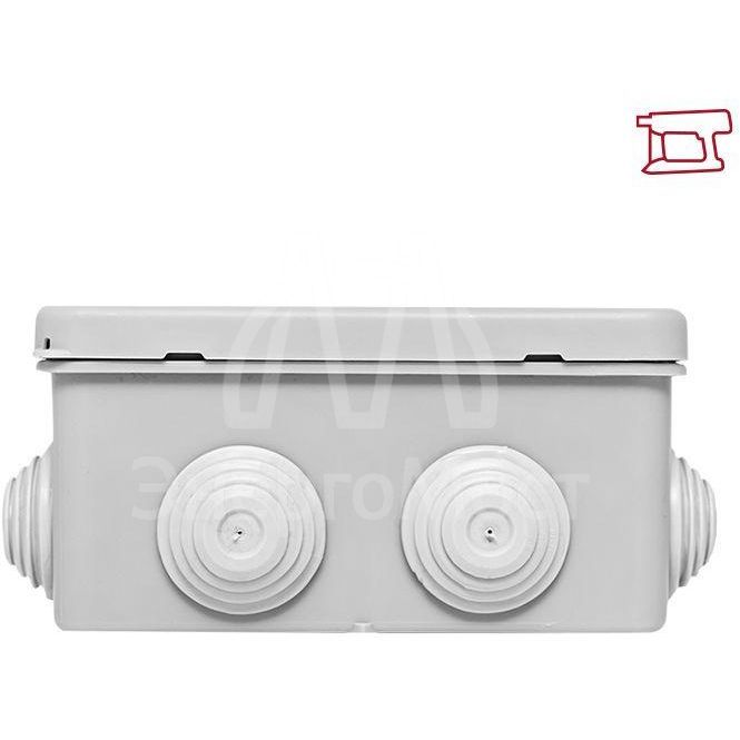 Коробка распределительная КМР-030-014 100х100х50 IP55 с крышкой 10 мембранных вводов розн. стикер EKF plc-kmr-030-014-r