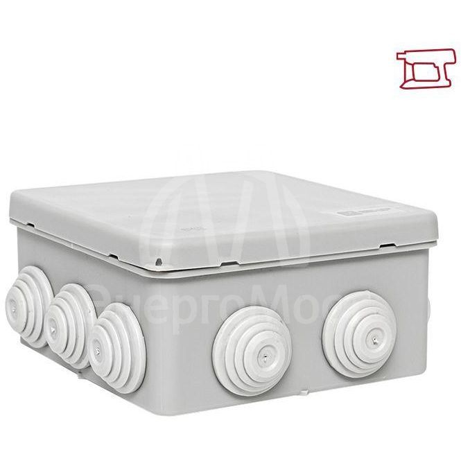 Коробка распределительная КМР-030-014 100х100х50 IP55 с крышкой 10 мембранных вводов розн. стикер EKF plc-kmr-030-014-r