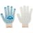 Перчатки вязаные (3 нити) 10 класс вязки х/б с ПВХ 12485