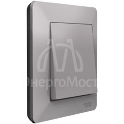 Рамка 1-м AtlasDesign Air алюм./дым. черн. SE ATN220301