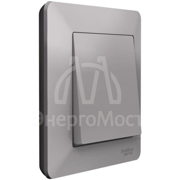 Рамка 1-м AtlasDesign Air алюм./дым. черн. SE ATN220301