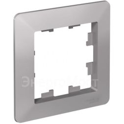 Рамка 1-м AtlasDesign Air алюм./дым. черн. SE ATN220301
