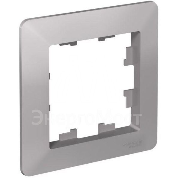 Рамка 1-м AtlasDesign Air алюм./дым. черн. SE ATN220301