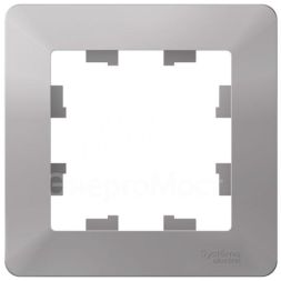 Рамка 1-м AtlasDesign Air алюм./дым. черн. SE ATN220301