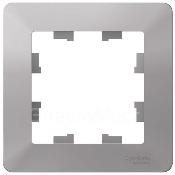 Рамка 1-м AtlasDesign Air алюм./дым. черн. SE ATN220301