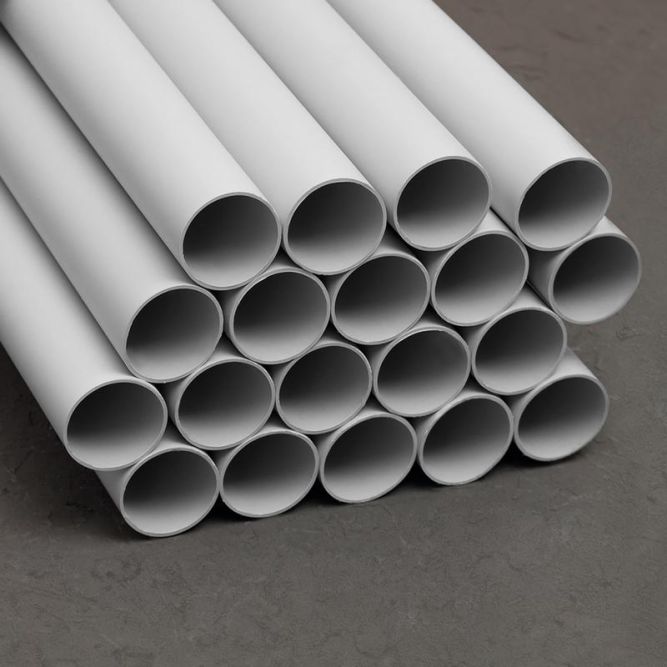 Труба гладкая ПВХ жесткая легкая d40мм сер. (дл.3м) TOKOV ELECTRIC TKE-THG-PVC-40-3-C06