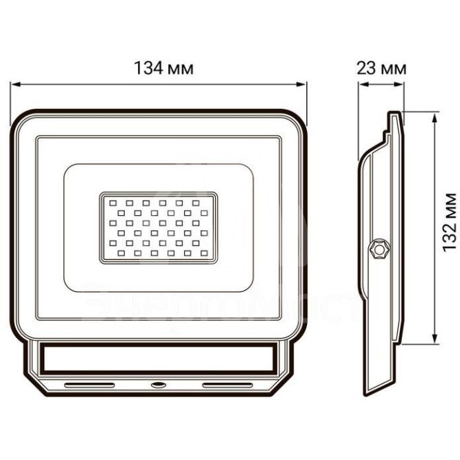 Прожектор СДО-10 30Вт 6500К GR IP65 230В ФАZА 5032071
