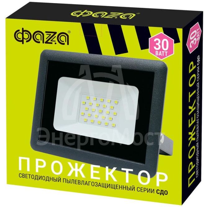 Прожектор СДО-10 30Вт 6500К GR IP65 230В ФАZА 5032071