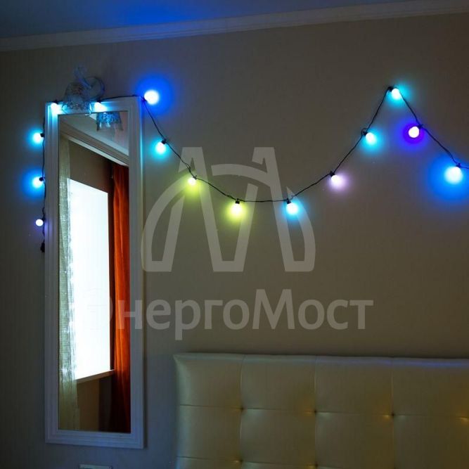 Гирлянда светодиодная &amp;quot;Кубики&amp;quot; 20LED мультиколор 2.8м с контроллером Neon-Night 303-061