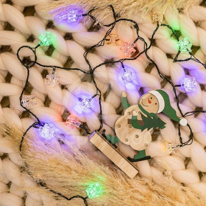 Гирлянда светодиодная &amp;quot;Кубики&amp;quot; 20LED мультиколор 2.8м с контроллером Neon-Night 303-061