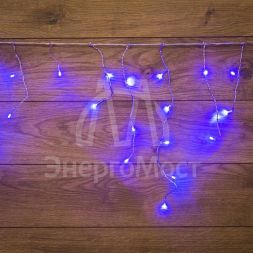Гирлянда &amp;quot;Айсикл&amp;quot; (бахрома) 1.8х0.5м 48LED син. 3Вт 230В IP20 провод прозр. Neon-Night 255-013