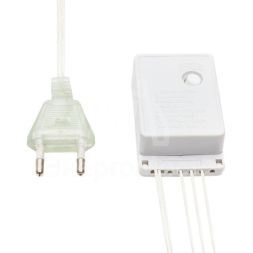 Гирлянда &amp;quot;Айсикл&amp;quot; (бахрома) 1.8х0.5м 48LED син. 3Вт 230В IP20 провод прозр. Neon-Night 255-013